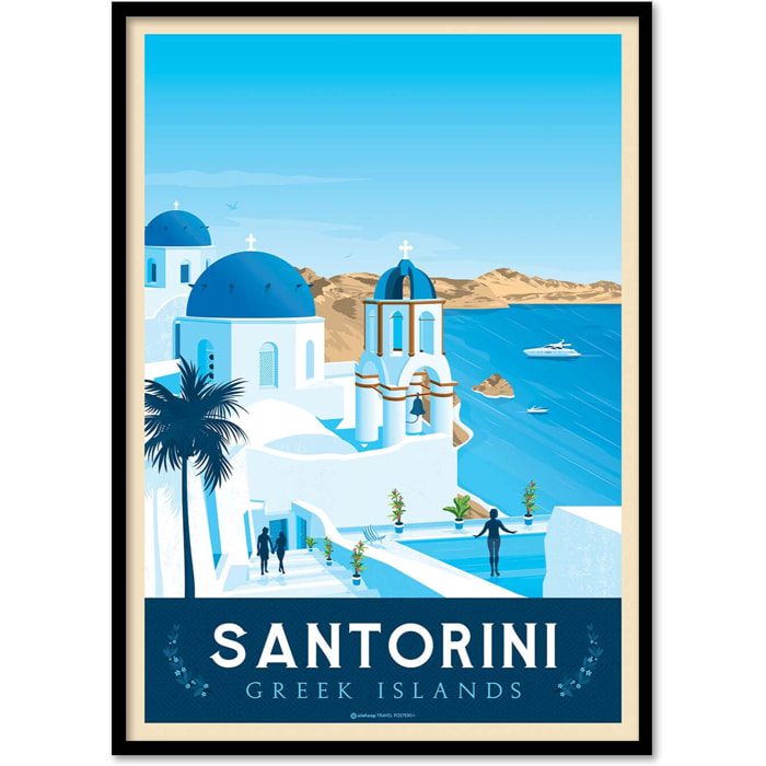 Affiche - Santorini - Olahoop Travel Posters