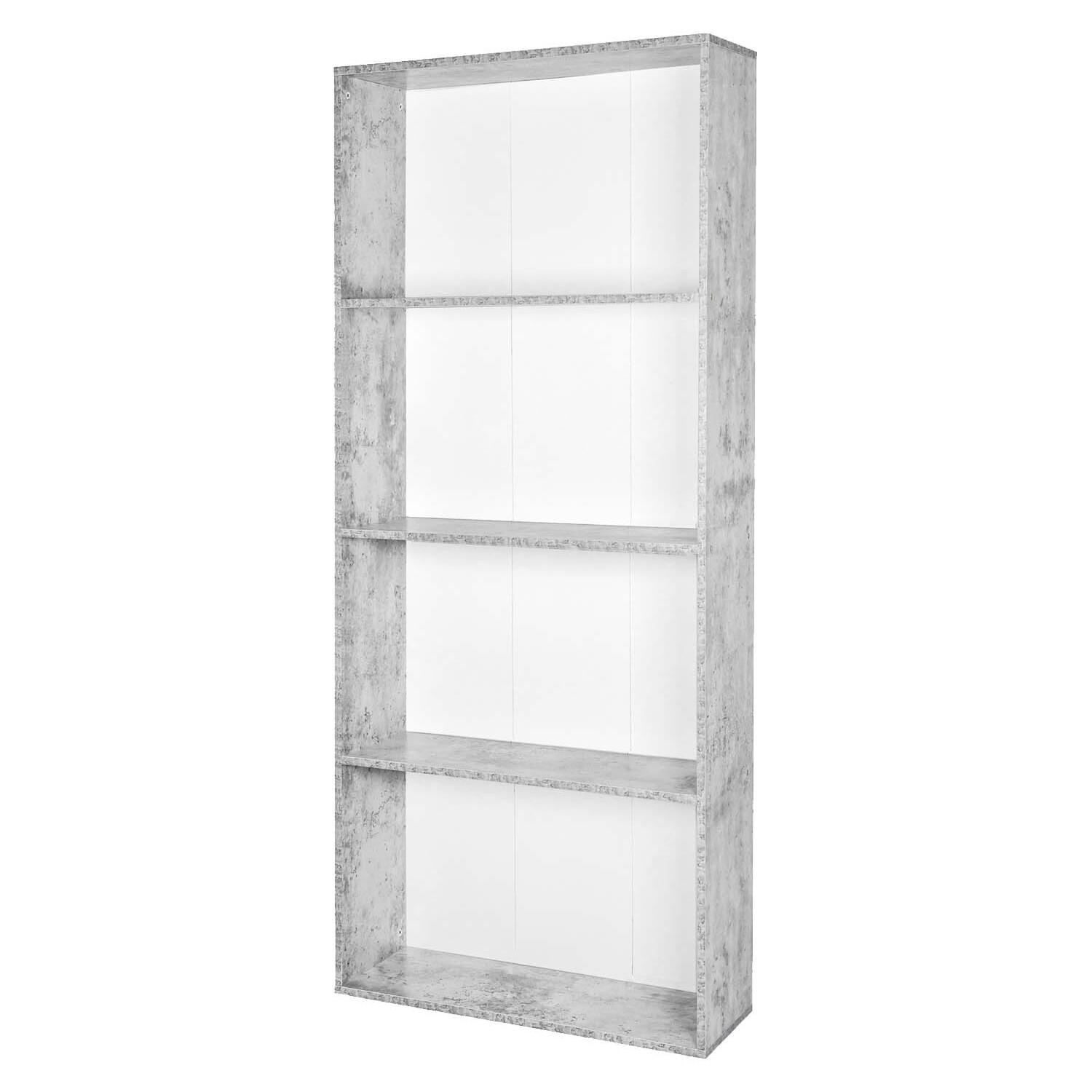 Beth - libreria in legno a 4 ripiani - 73x24x170h cm