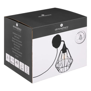 Applique murale "Flave" métal noir D19cm