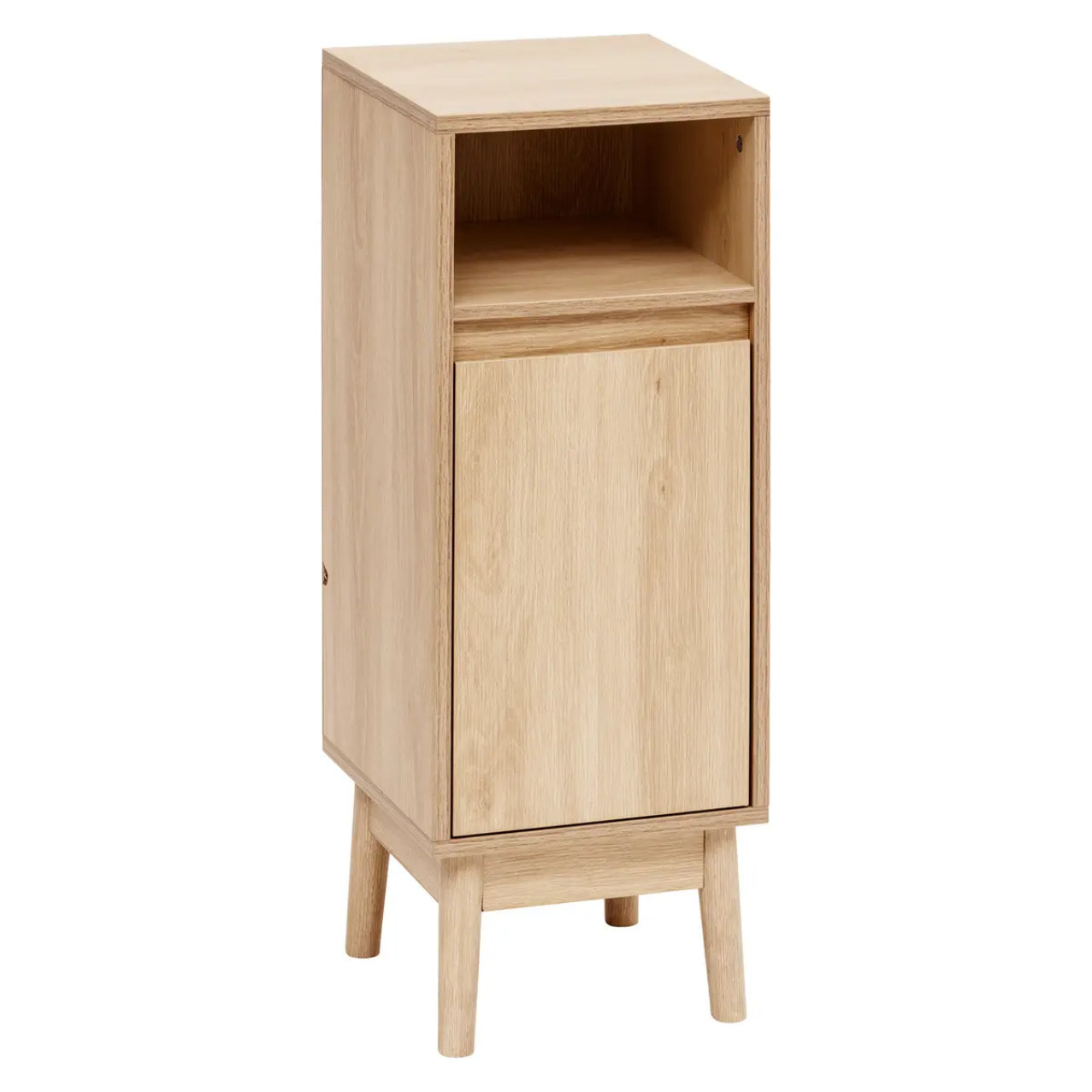 Meuble de salle de bain Abana 1 porte bois clair