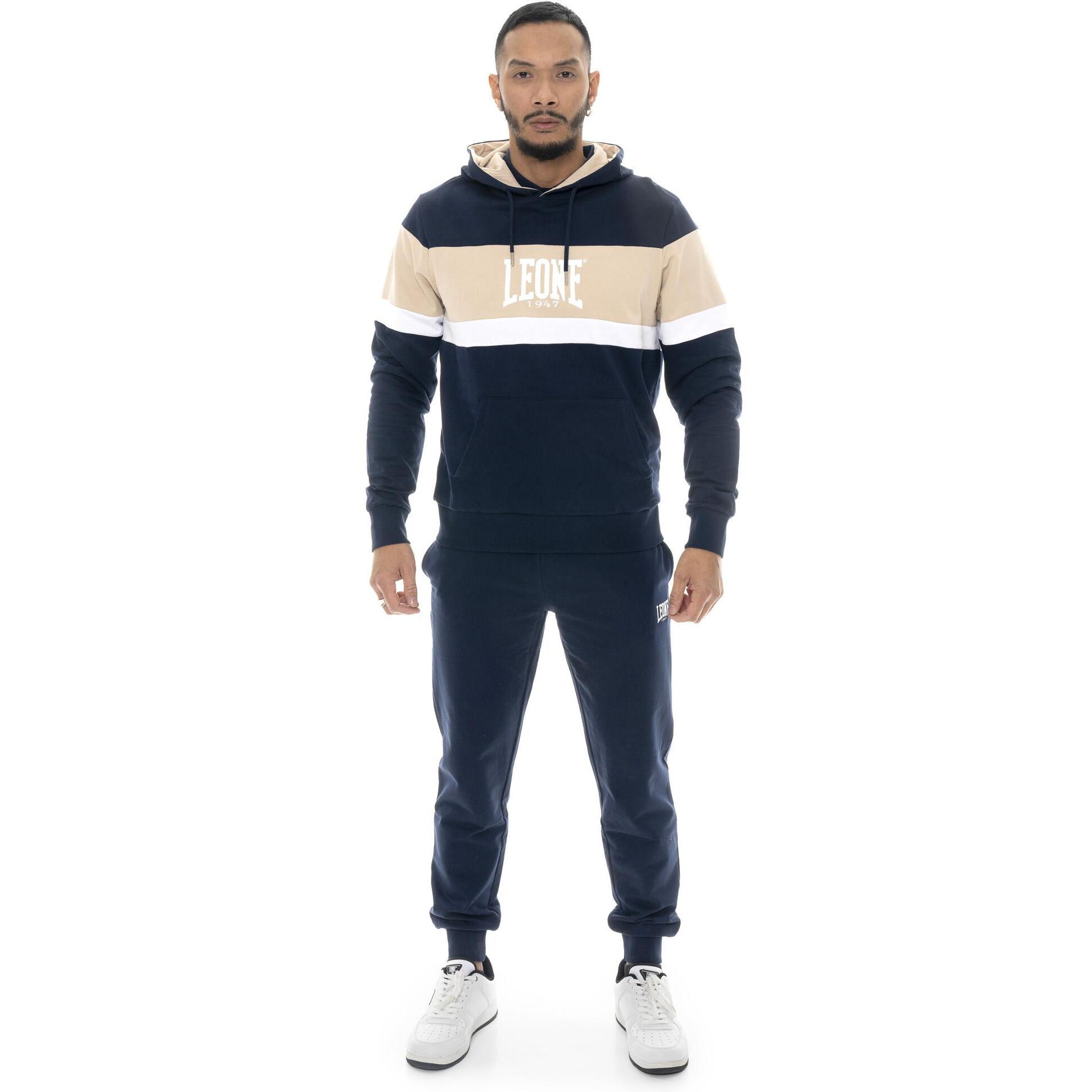 Tuta da uomo pull on con cappuccio in cotone non garzato Leone Easy