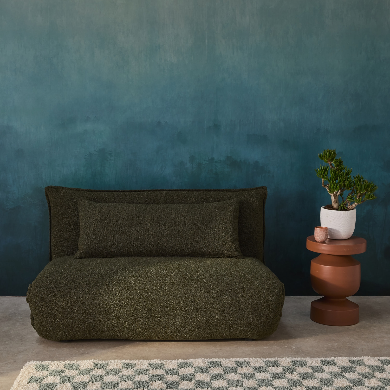 Chauffeuse convertible 2 places bouclette texturée  FLEEEP