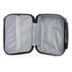 Set trolley e beauty case, in materiale ABS leggero e ad alta resistenza. Blocco numerico, 4 ruote girevoli a 360°.