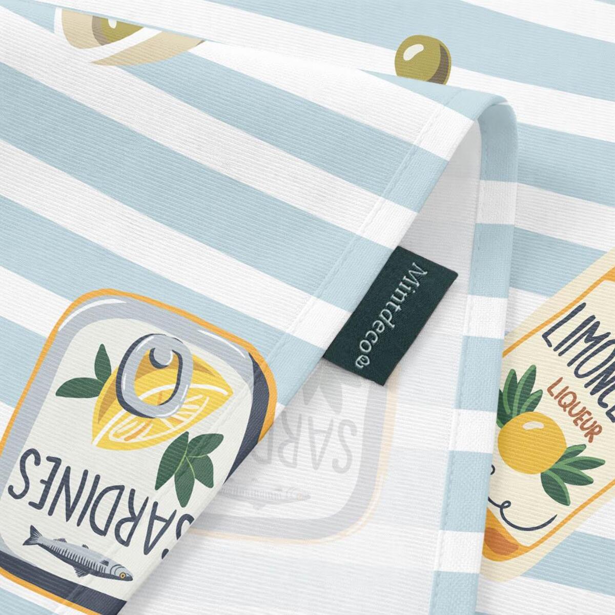 Nappe anti-taches LIMONCELLO BLEU - enduite