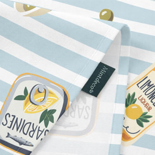 Nappe anti-taches LIMONCELLO BLEU - enduite