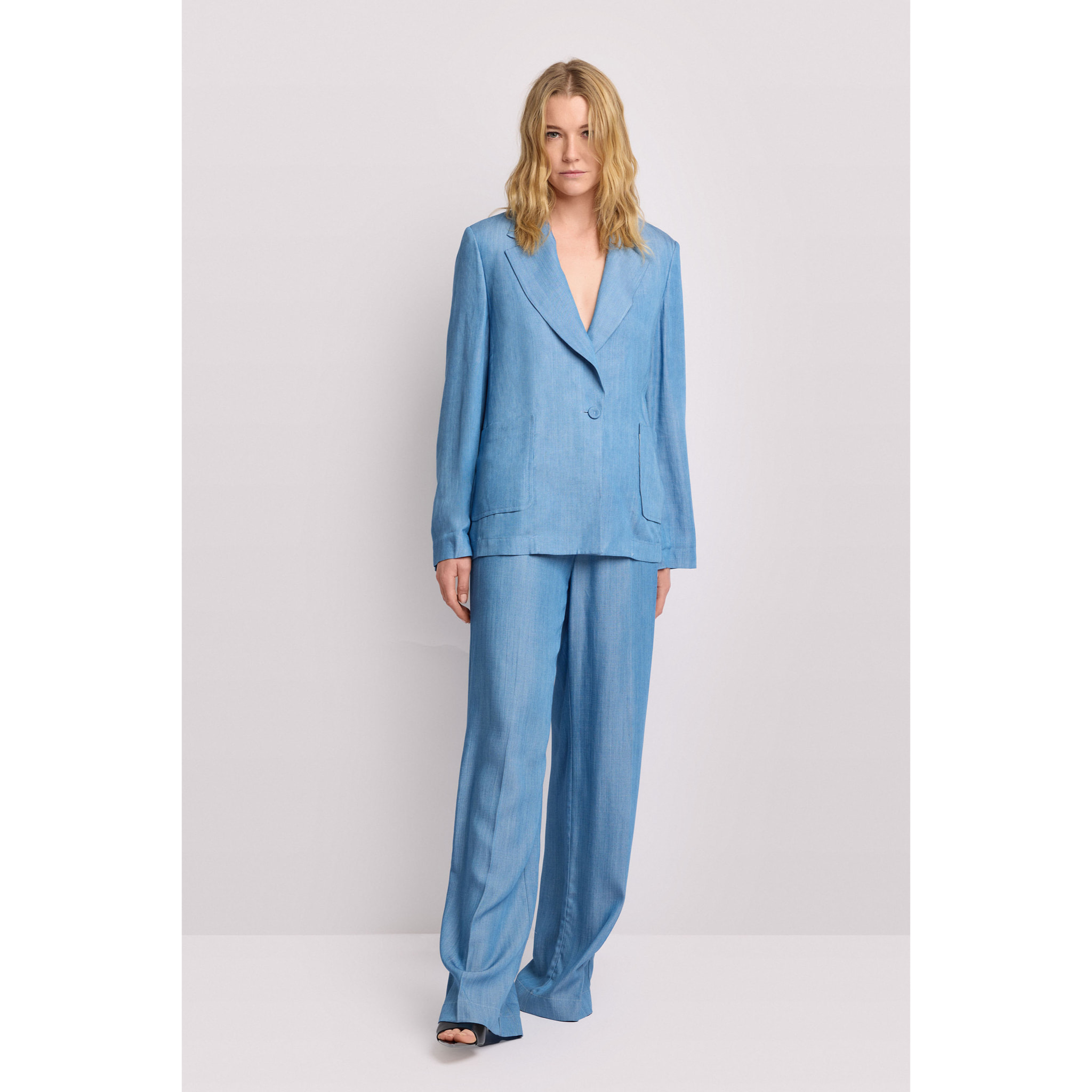 Kocca - Giacca elegante minimal Donna, Tinta unita, Scollo a V