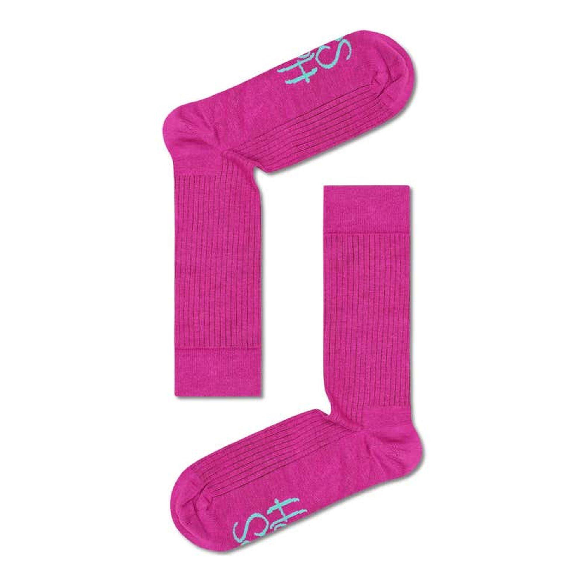 Calcetines 2 pack solid logo rib crew