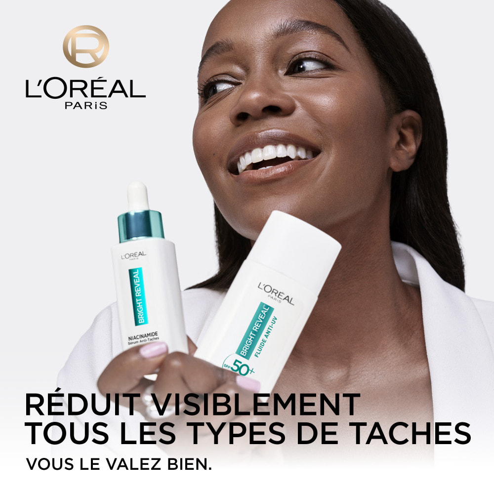 L'Oréal Paris Bright Reveal Fluide Anti-UV SPF50+ Anti-Taches Niacinamide 50ml