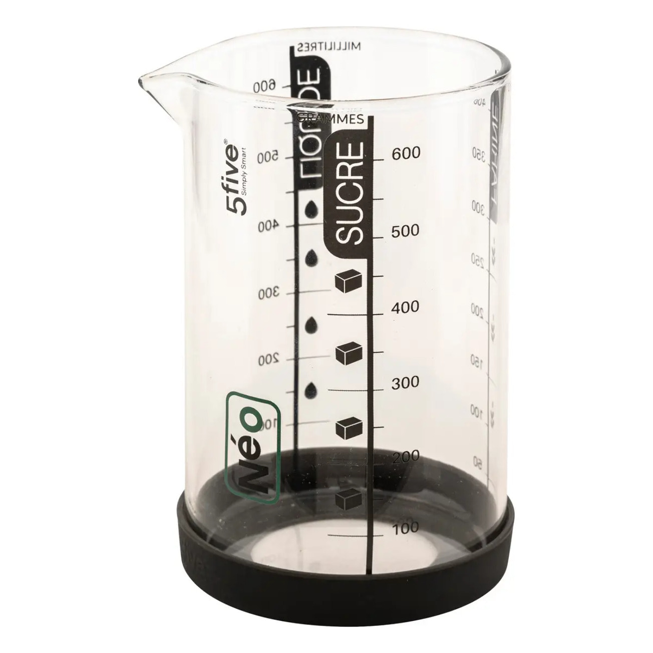 Verre doseur 0,6L "Silitop" noir