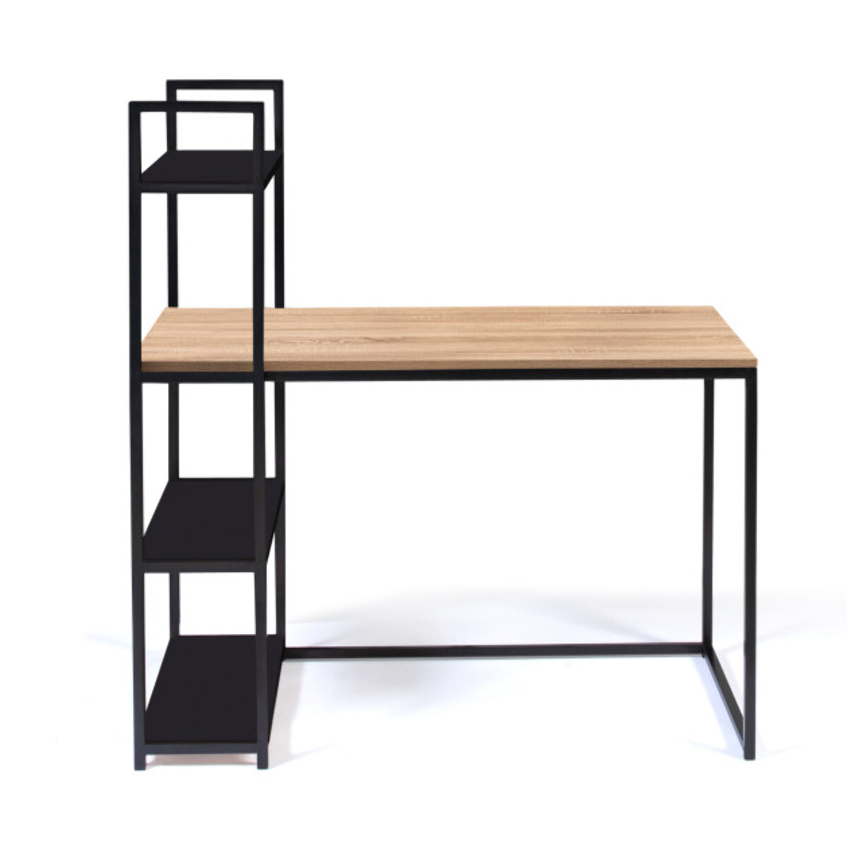 Bureau bibliothèque Manhattan en bois et métal