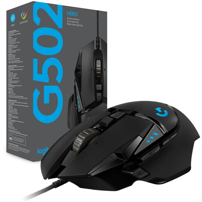 Souris gamer LOGITECH G502 Hero High Performance