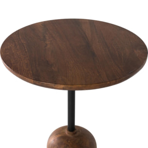 Mesas Auxiliare de Madera de Mango 45 Cm Estilo Rústico Moderno