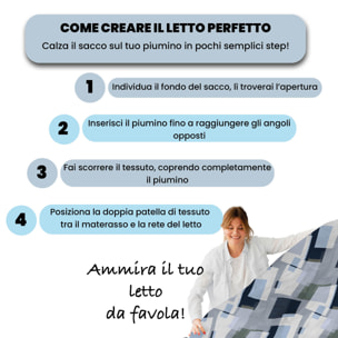 PARURE COPRIPIUMINO INFINITY - 100% Microfibra