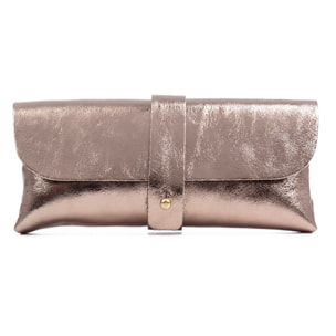 Argelato mini bolso de mano / cartera mujer. Piel auténtica Gamuza lacada brillante.