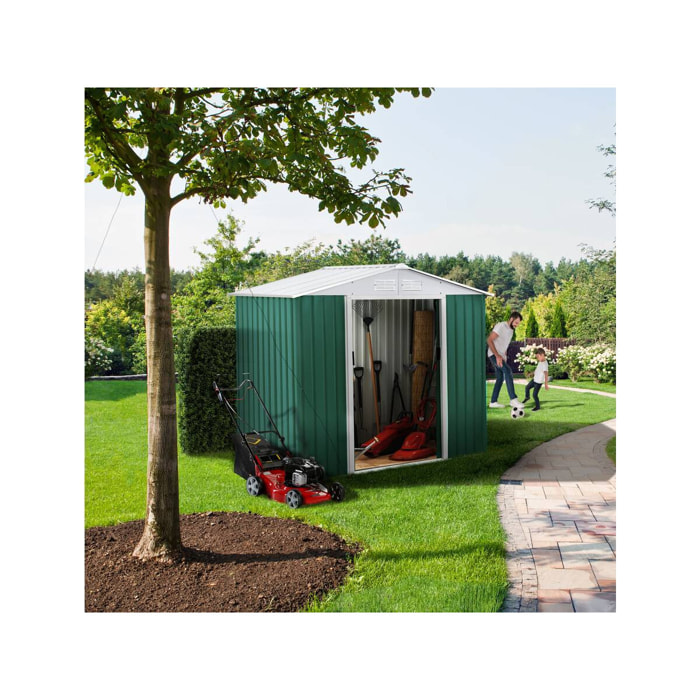Abri de jardin métal "Rosas" - 2,71 M² - Vert
