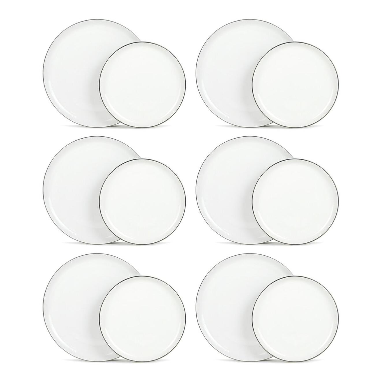 Service 12 pièces blanc - "Sélène"