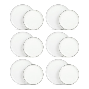Service 12 pièces blanc - "Sélène"