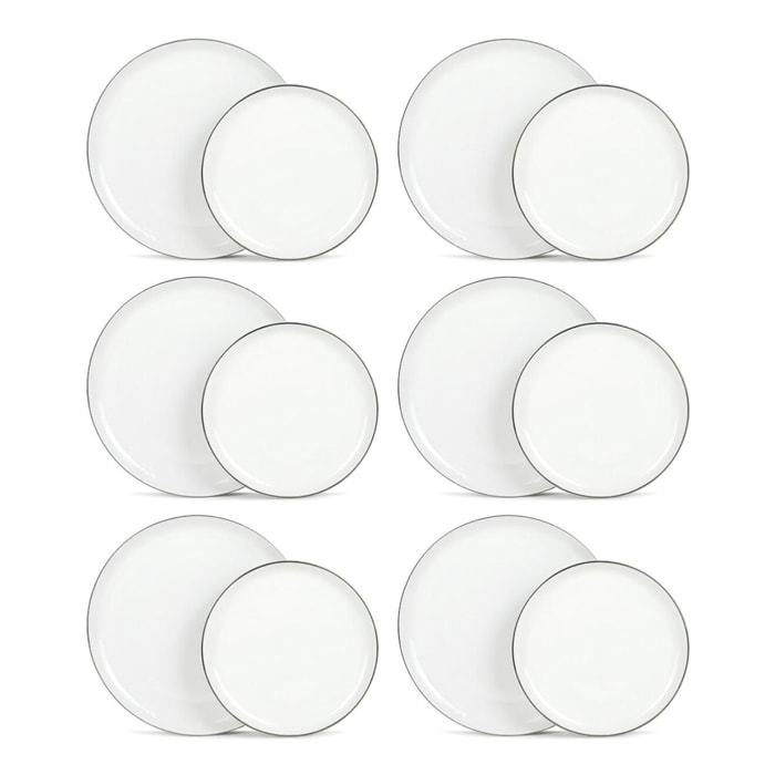 Service 12 pièces blanc - "Sélène"