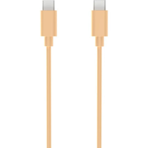 Câble USB C ESSENTIELB USB-C vers USB-C 1M Abricot