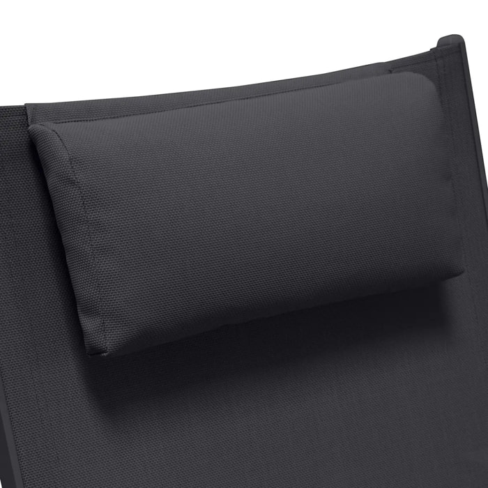 Appui-tête "Adaptia" anthracite 40x22x6cm en texaline