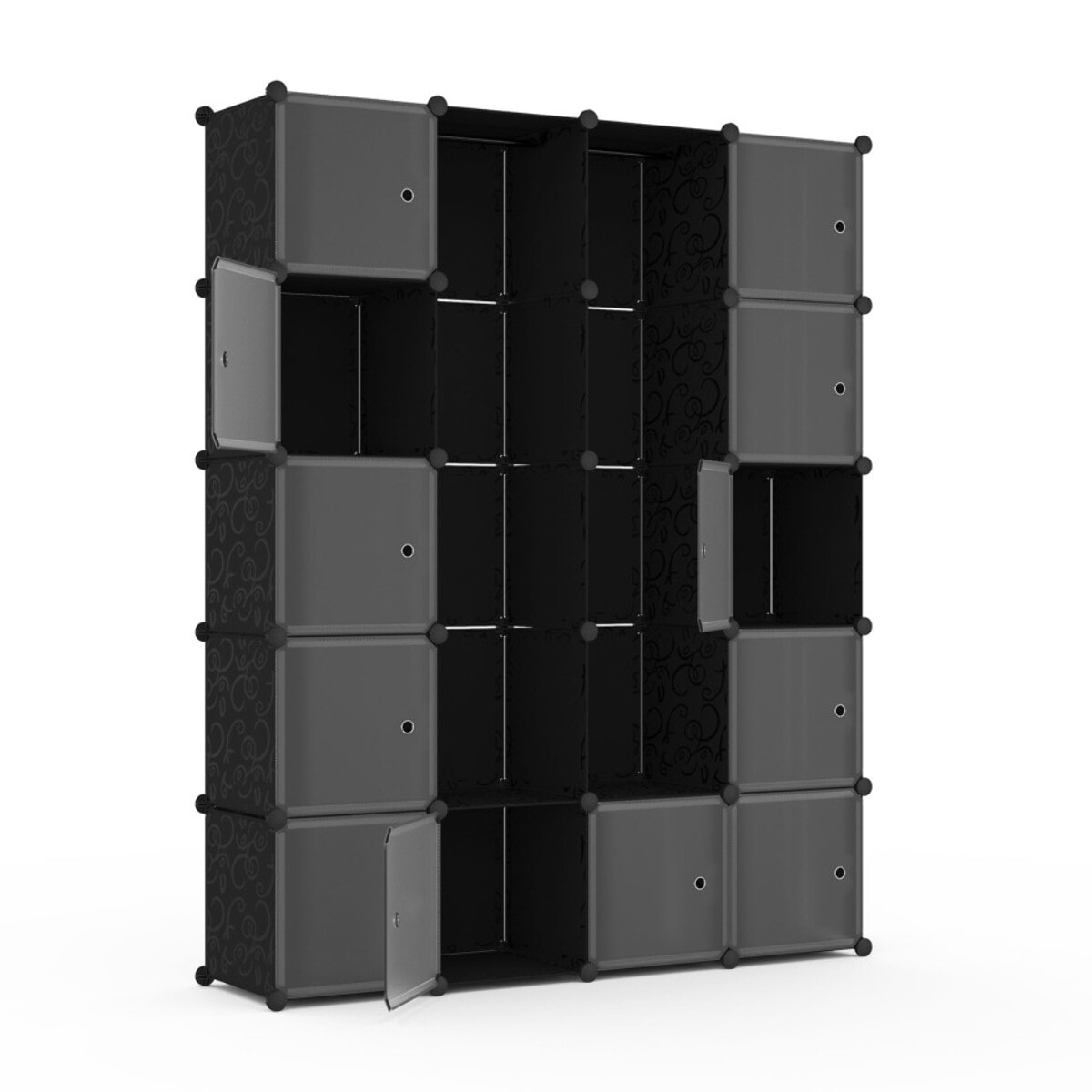 Armoires de rangement cubes - Noir