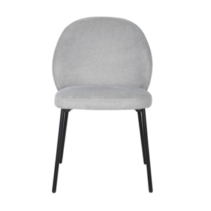 Chaise épurée en tissu avec pieds fins en métal - MARTHA