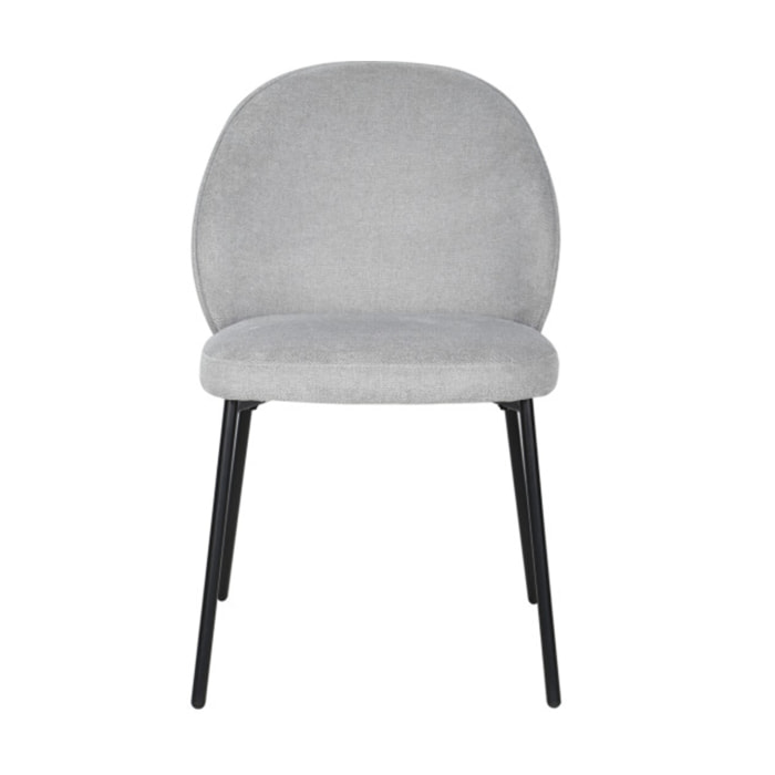 Chaise épurée en tissu avec pieds fins en métal - MARTHA
