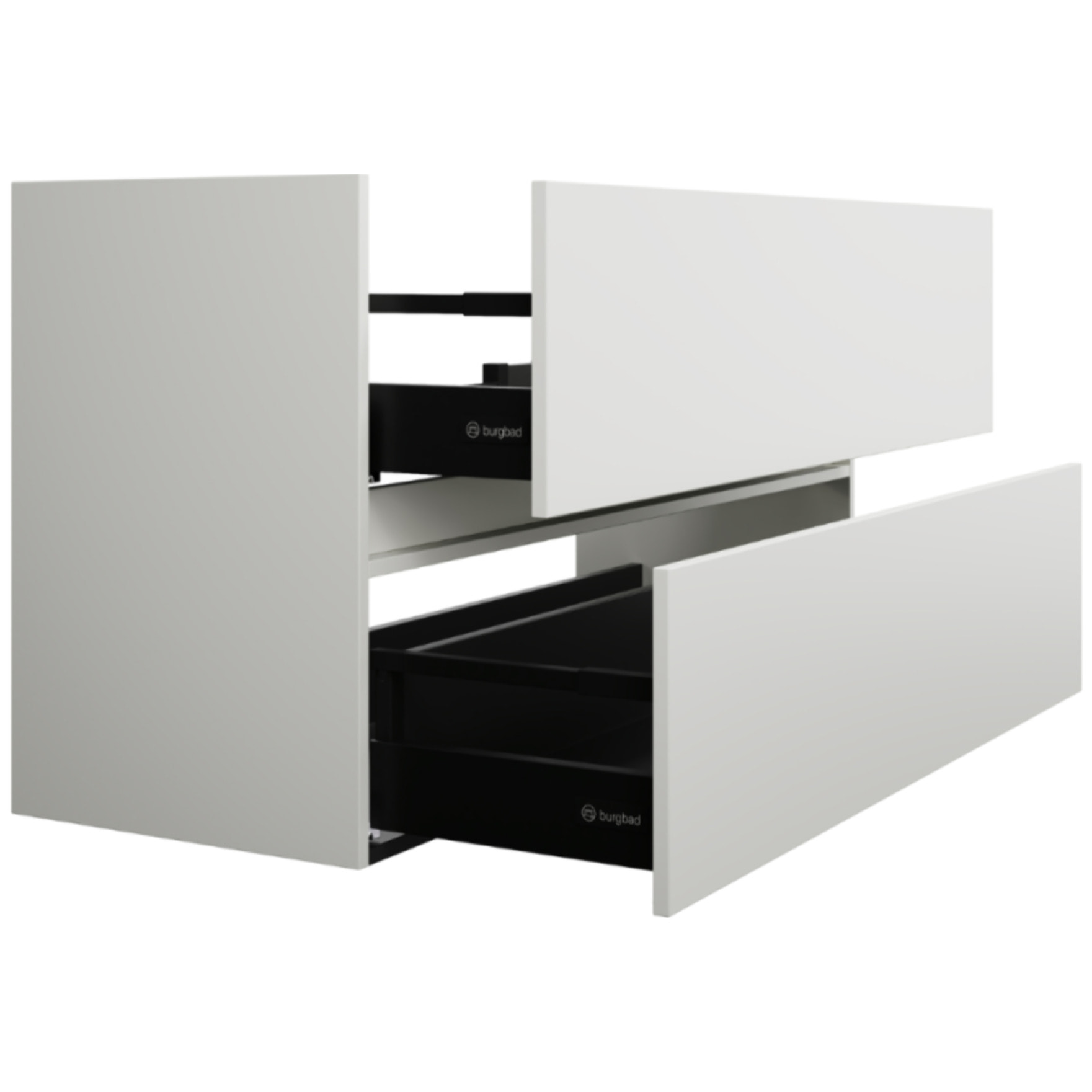 Meuble de salle de bain simple vasque 80 cm BURGBAD Joline blanc