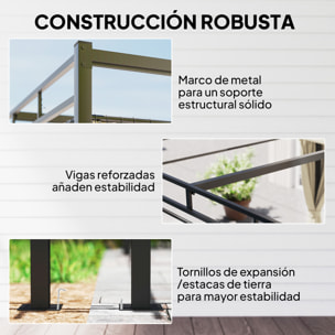 Pérgola de Jardín 3x3 m con Techo Retráctil y 4 Cortinas, Cenador de Jardín con Protección UV30+, Impermeable, Estructura Metálica, Pabellón para Patio, Terraza, Exterior, Beige