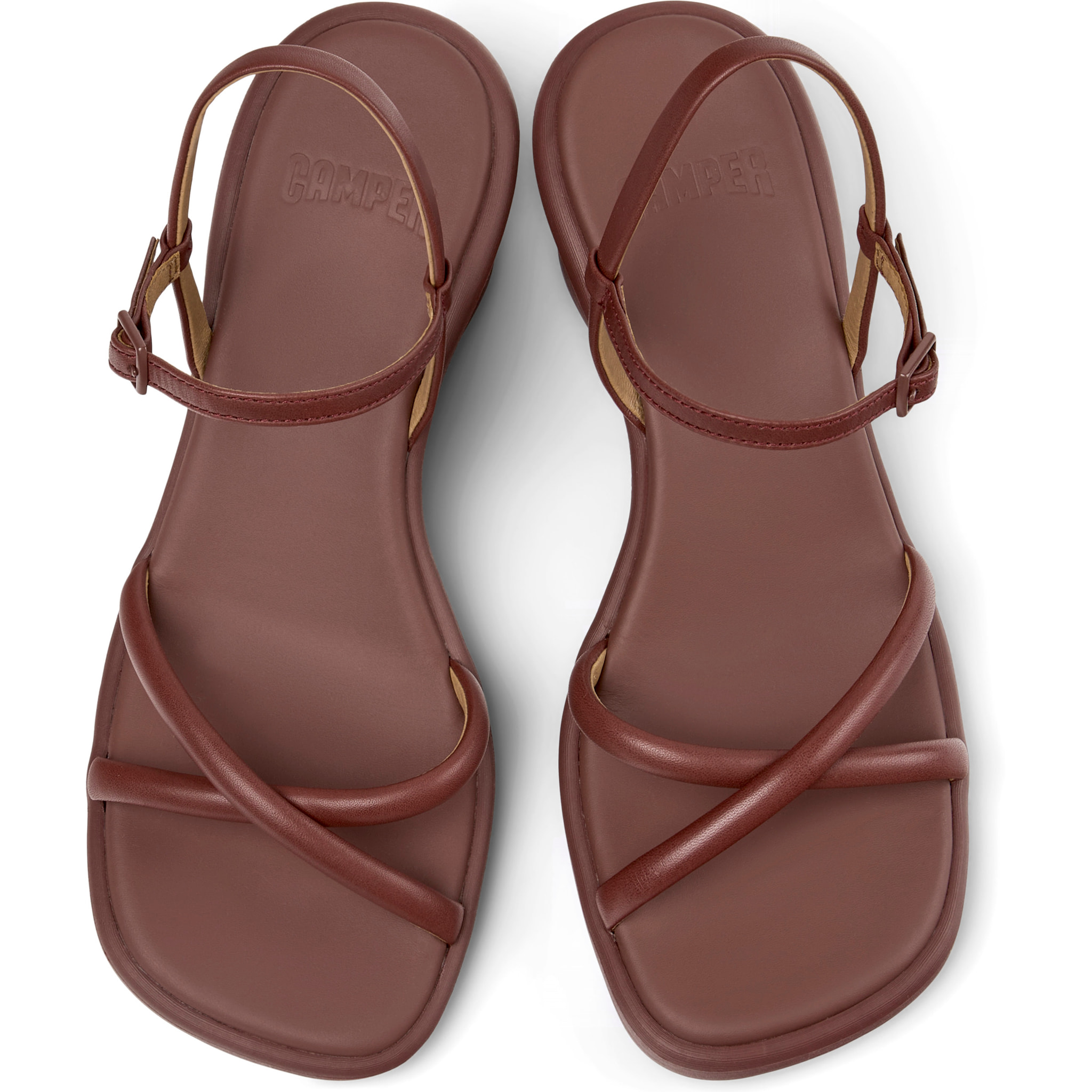 Sandali - CAMPER Louise Sandal - Bordeaux - Pelle liscia