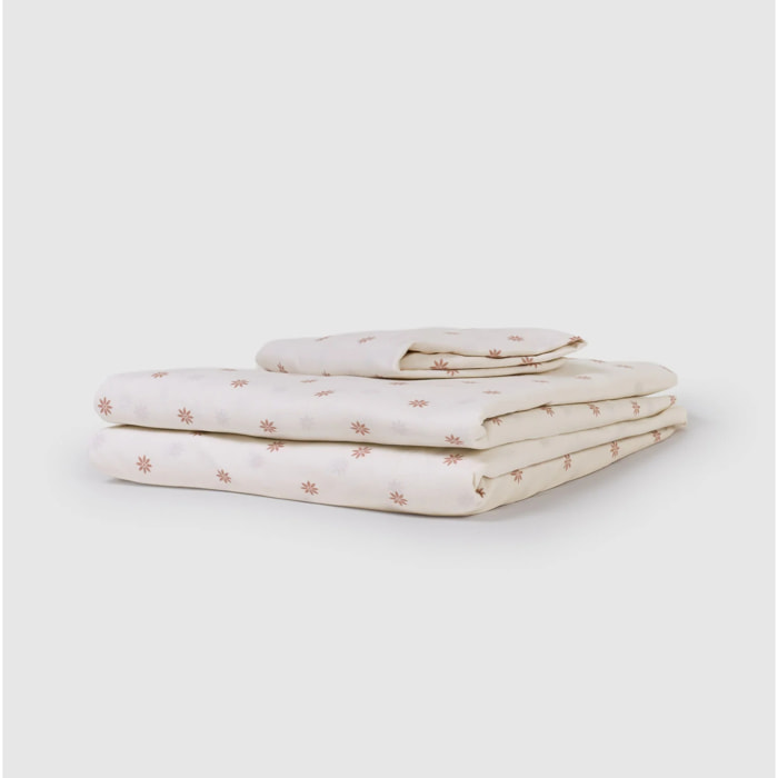 Set di lenzuola in cotone 100% rosa brumalis
