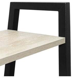 Bimyo - Scrivania pieghevole con libreria salvaspazio 50x41xH128 cm in stile industrial bleach