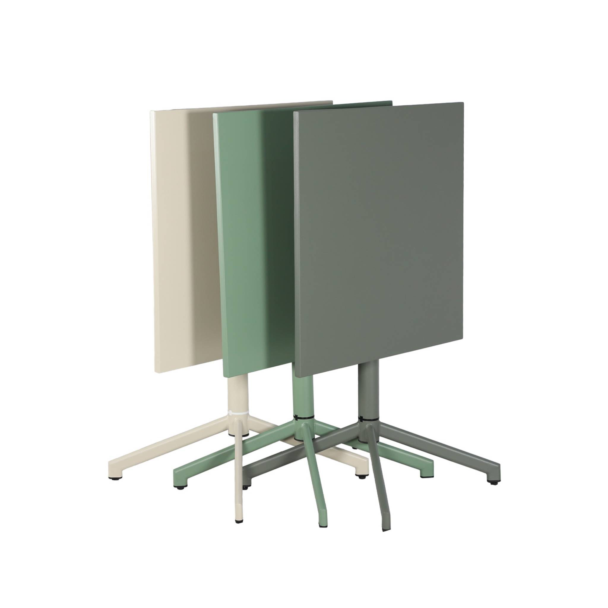 Table de jardin bistrot carrée pliante acier 2 places intérieur/extérieur  CHIARA