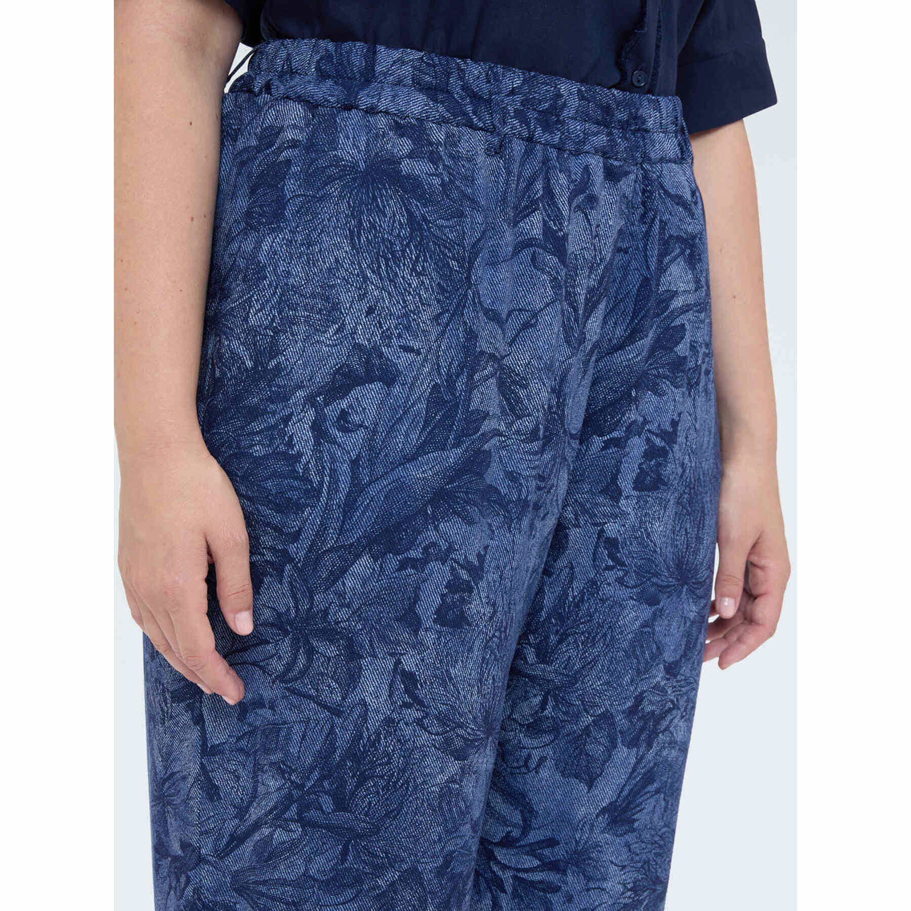 Fiorella Rubino - Pantaloni Carrot con stampa - Blu