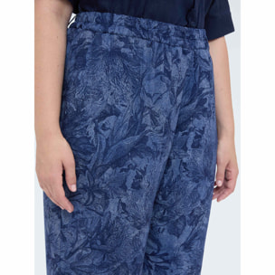 Fiorella Rubino - Pantaloni Carrot con stampa - Blu