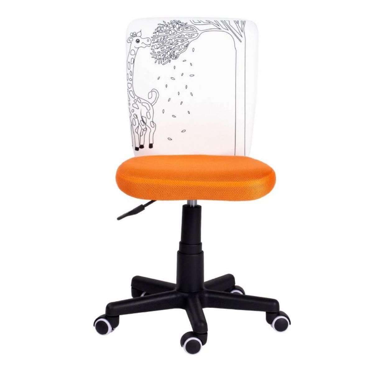 Silla de estudio infantil Píntame Naranja - Blanco