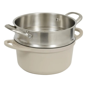 Cocotte Aluro aluminium beige D24cm