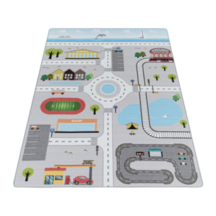 PLAY - Tapis enfant circuit gris - PLA2902GRI