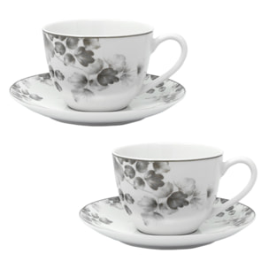 Set colazione Foliage da 2 pezzi in porcellana
