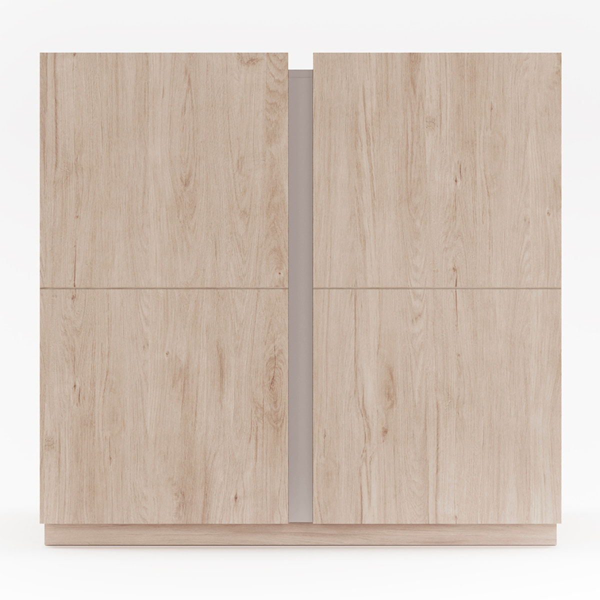 Zapatero Odda melamina roble claro detalle arena 90x95x35 cm