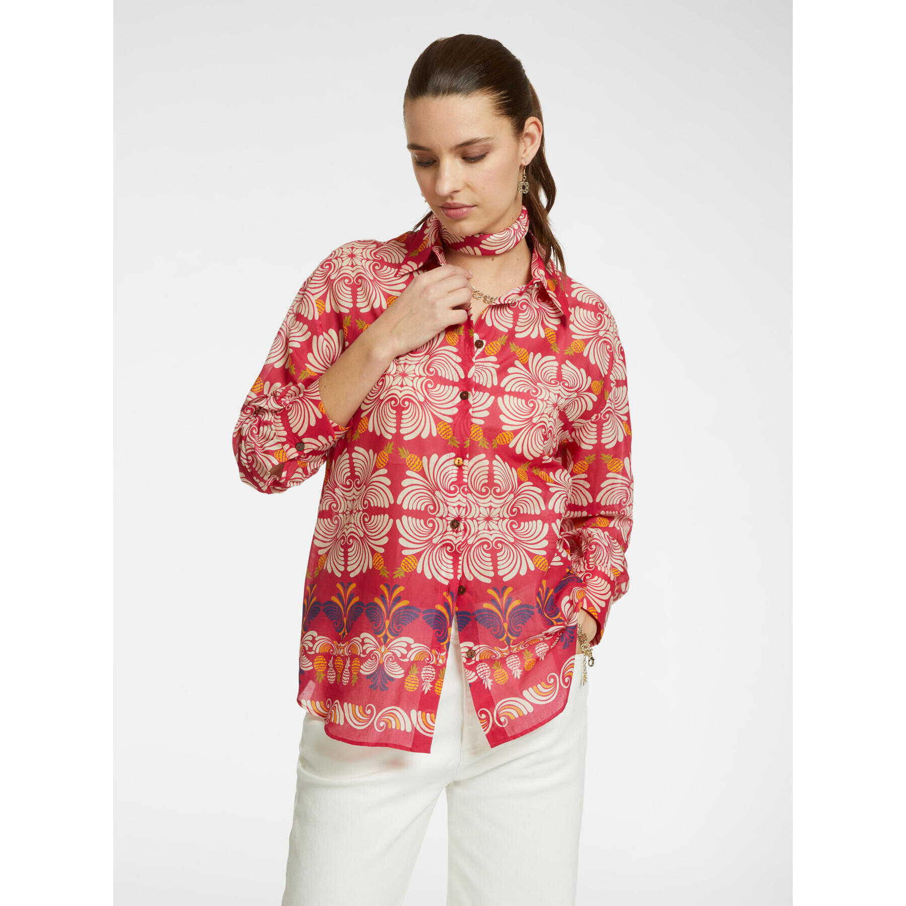 Elena Mirò - Camisa estampada - Fuchsia