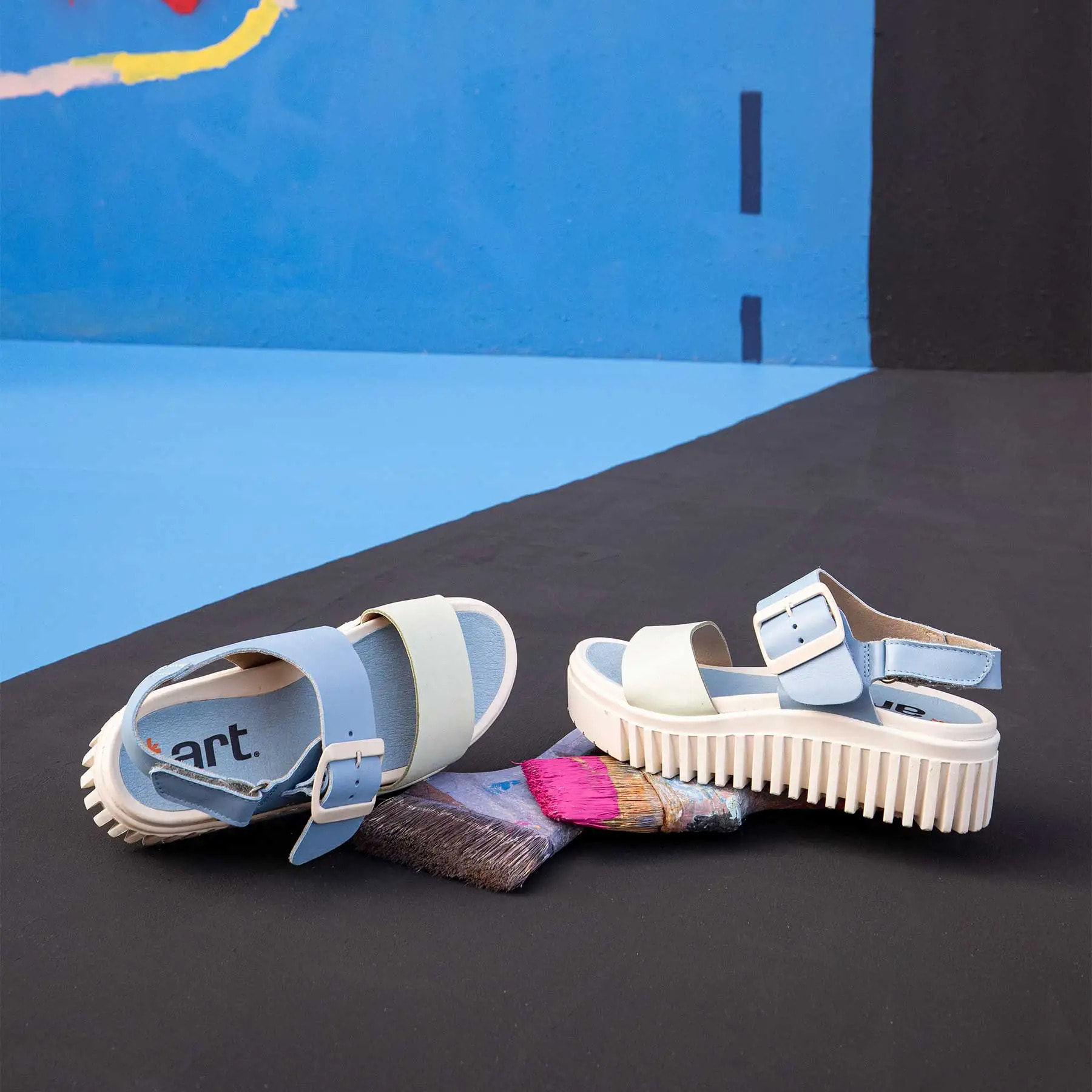 Sandalia de cuña 1578 MULTI CLOUD-LIMA/BRIGHTON color Cloud-lima