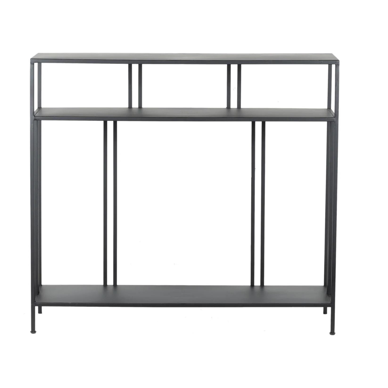 Consola Metal Negro 100x30x90 Cm