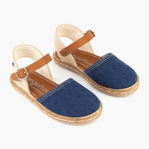 Espadrillas ricamate  navy per bambine
