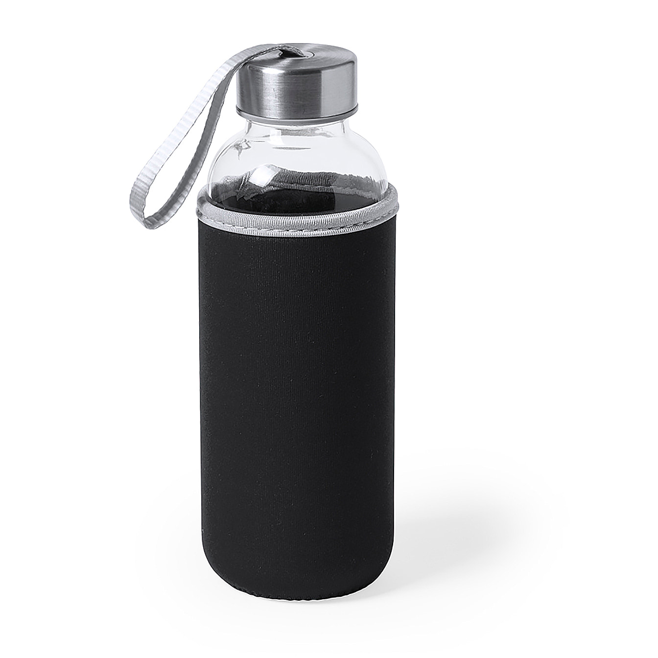 Bidón cristal 420 ml. con funda Soft Shell