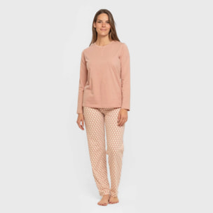 Pijama largo algodón Dunia Rosa keike