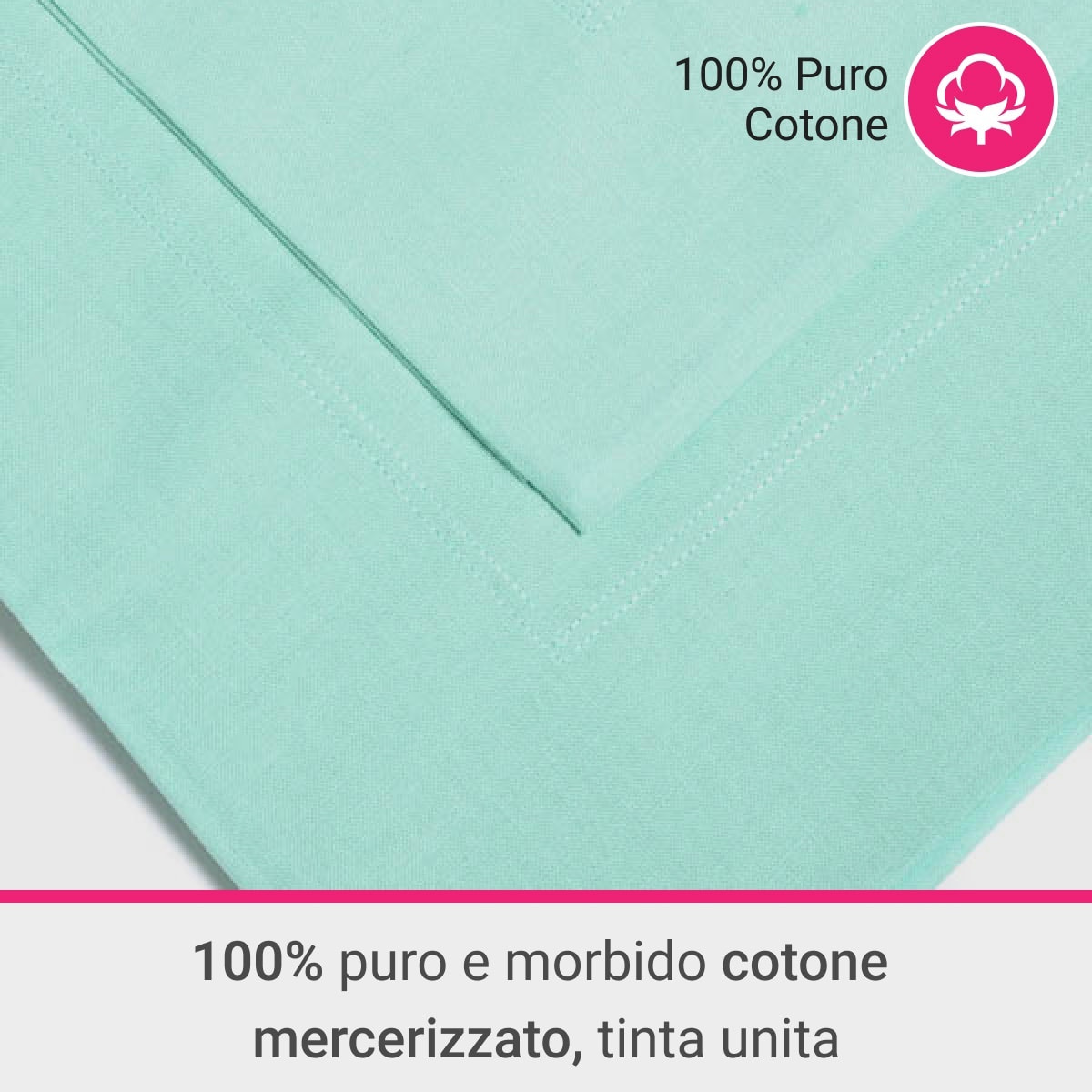 Coppia Federe 3 volani IPERSAN Puro Cotone Verde