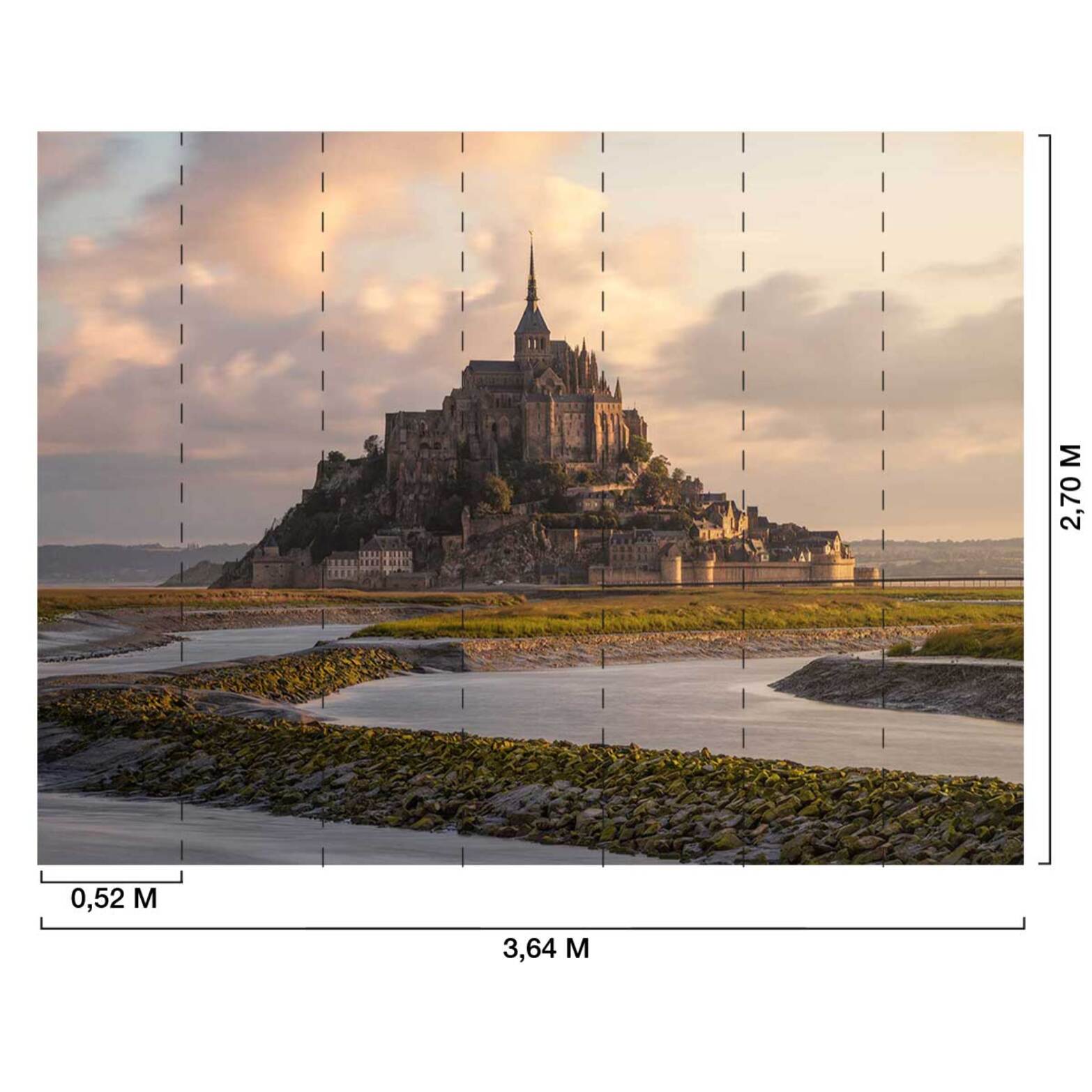 Papier peint le mont saint michel Intissé