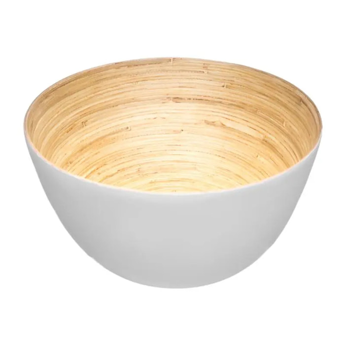 Saladier D17cm bambou blanc