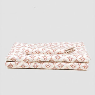 Set di lenzuola in cotone 100% morocco rosa keike